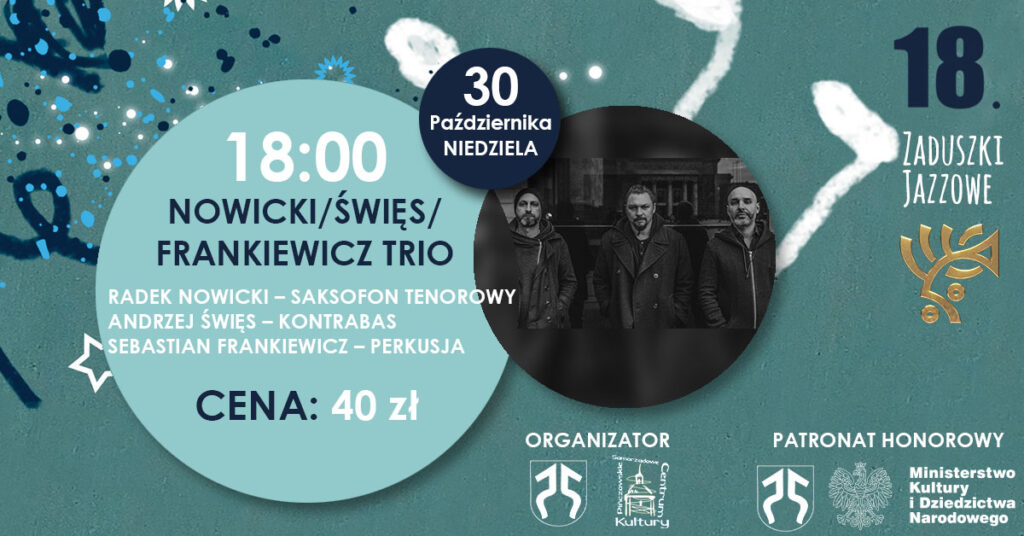 Nowicki, Święs, Frankiewicz plakat na koncert na Zaduszkach Jazzowych w Pińczowie
