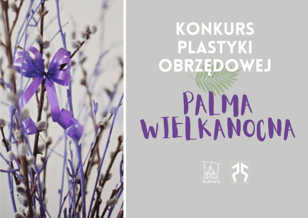 grafika reklamująca konkurs palm wielkanocnych 2023 w gminie Pińczów
