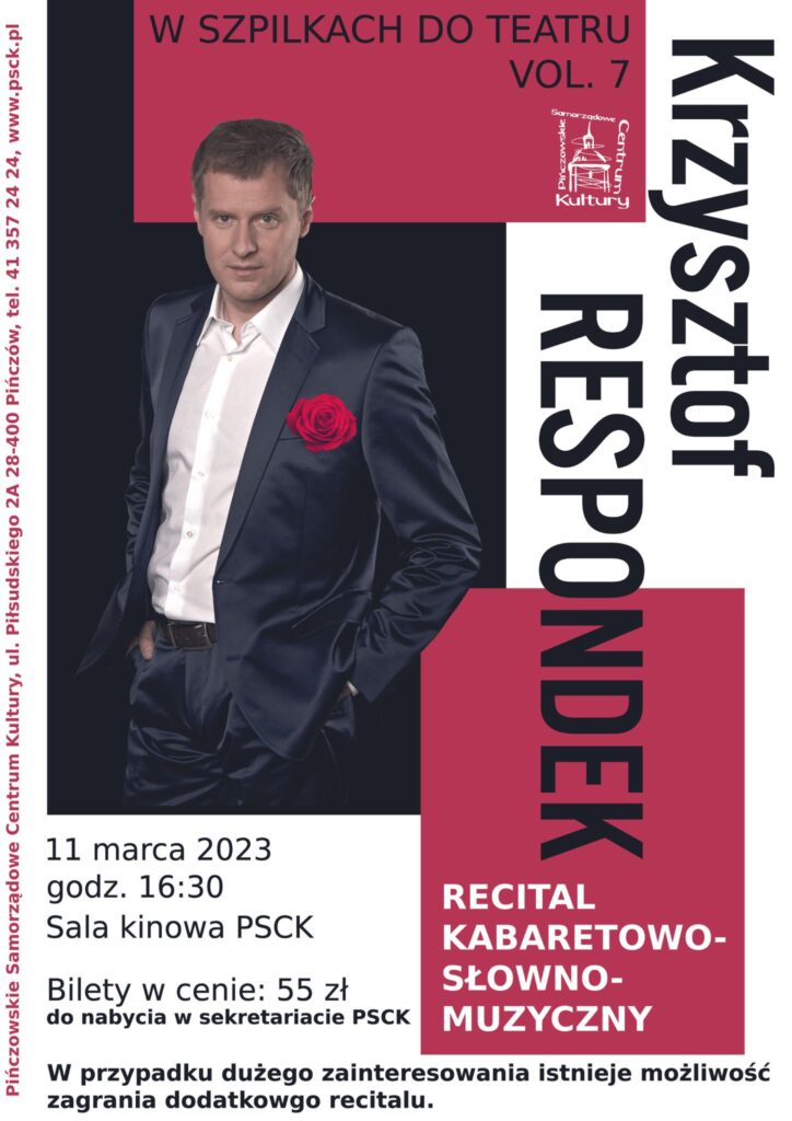 plakat na występ Krzysztofa Respondka
