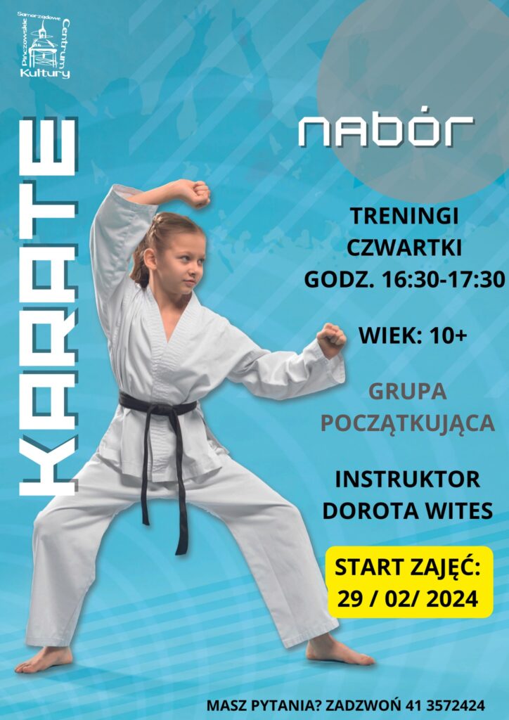 plakat zapisy do sekcji karate