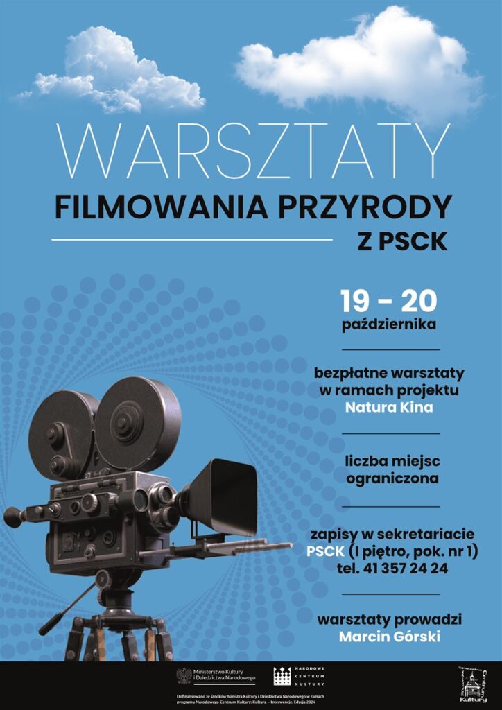 warsztaty filmowania przyrody plakat